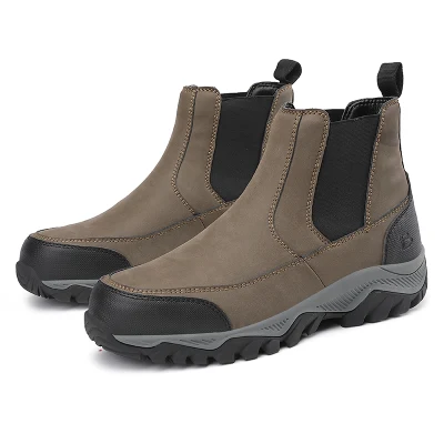 강철 발가락이 있는 작업자 남성을 위한 산업 건설 가죽 부츠 인증 OEM 도매 제조업체 안전 작업 신발