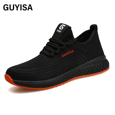 Guyisa 트렌드 핫 세일 안전 신발 패션 야외 작업 강철 발가락 경량 안전 신발